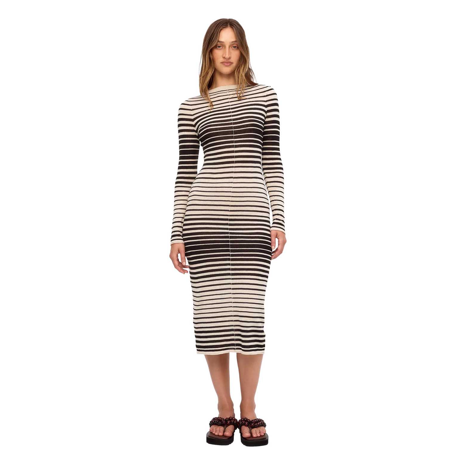 Zulu & Zephyr Ombre Stripe Ramie Cotton Knit Maxi Dress